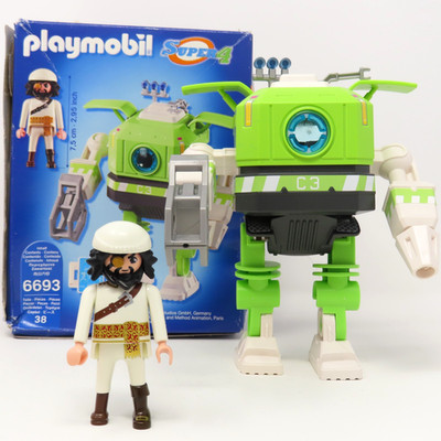 PLAYMOBIL Super 4 6693 Cleano Robot Pirate Figure Incomplete Set 2015
