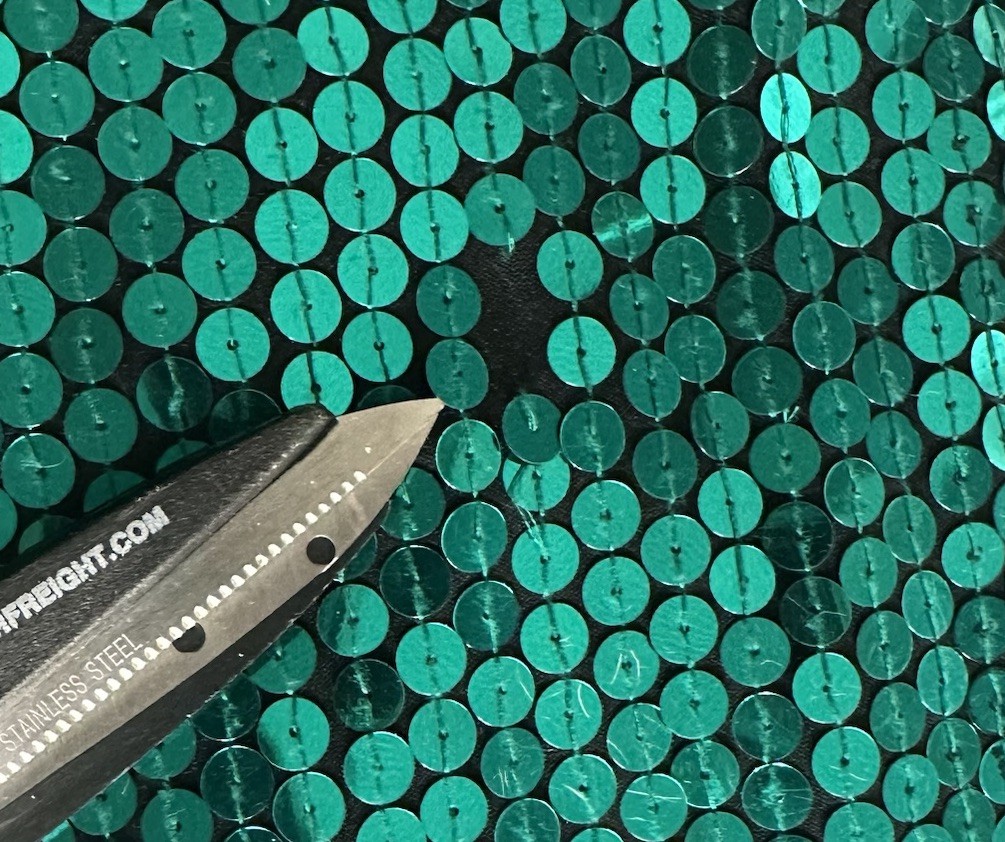 Oleg Cassini Womens Vintage Sequin Midi Gown Dress Long Sleeve Open Back Sz. 12