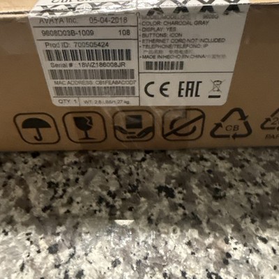 Avaya 9608G VoIP Business Phone 8-Line Ethernet Icon Buttons Charcoal Gray