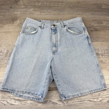 90 s Vintage Wrangler Authentic Jean Shorts Mens 32 Light Wash Denim Dad Jort