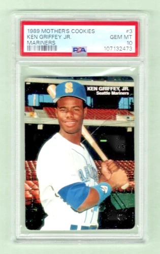 1989 MOTHER'S COOKIES MARINERS #3 KEN GRIFFEY JR. PSA 10 Shipping + Insurance