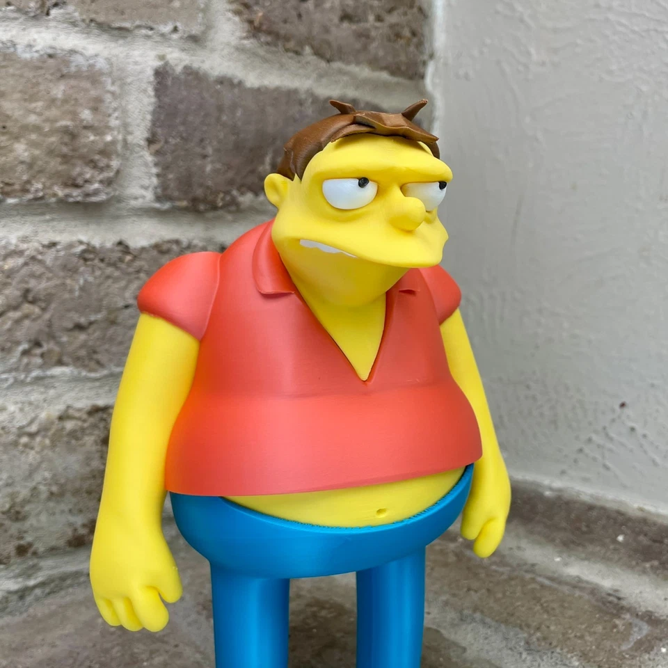 Figura de juguete impresa en 3D Barney de Los Simpson divertido regalo nostalgia Foto 2 de 4