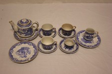 Child's Tea Set England Blue B2
