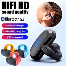 Bluetooth 5.3 Wireless Earbuds Ear Clip Bone Conduction Headphones Sport Headset