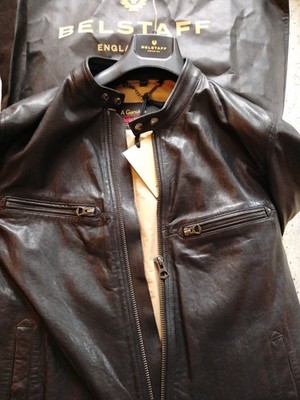 Belstaff Lederjacke  ''Raceway'' Nappa - Gr. L / 50 - schwarz 
