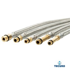 tecuro Sanit&auml;rarmaturen - Anschlussschlauch, mit 3/8 Zoll &Uuml;WM x M-Gewinde - DVGW