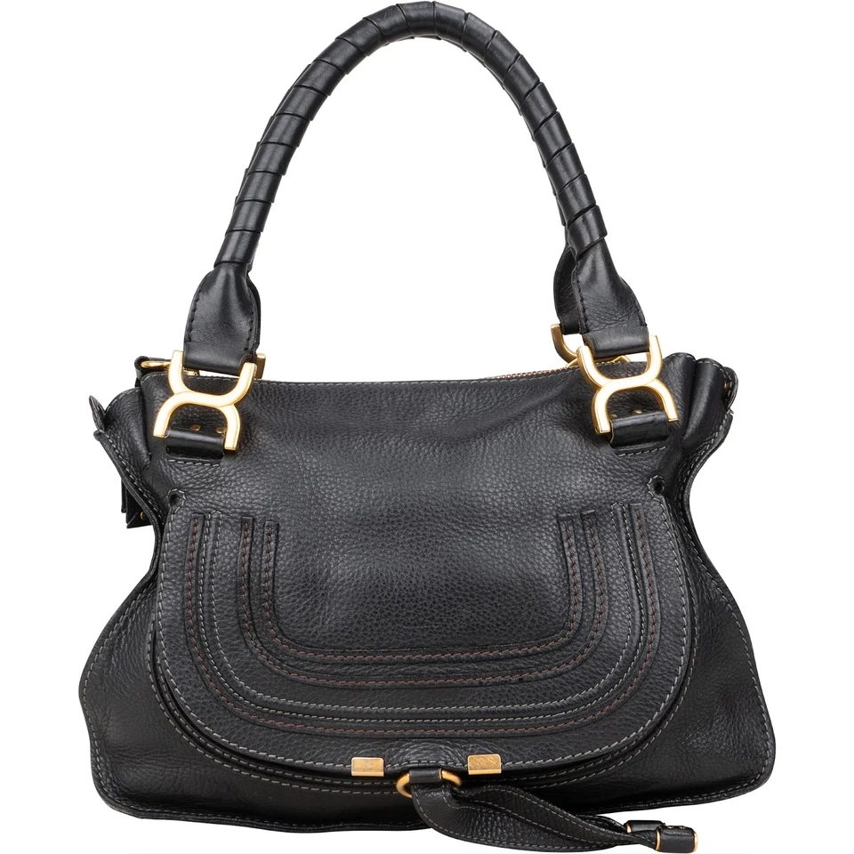 Chloé Grained Calfskin Leather Medium Marcie Satchel Handbag Tasche - Bild 1 von 4