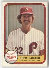 1981 FLEER #6 STEVE CARLTON PHILADELPHIA PHILLIES