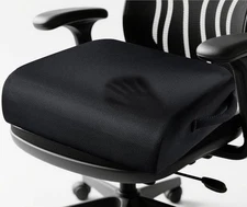 MINUPWELL 6" Extra Thick Office Chair Cushion, 2 Layers Adult Booster Black 