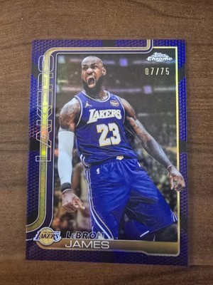 2025 Topps Chrome Update LeBron James Lakers Color Match Purple Basketball /75