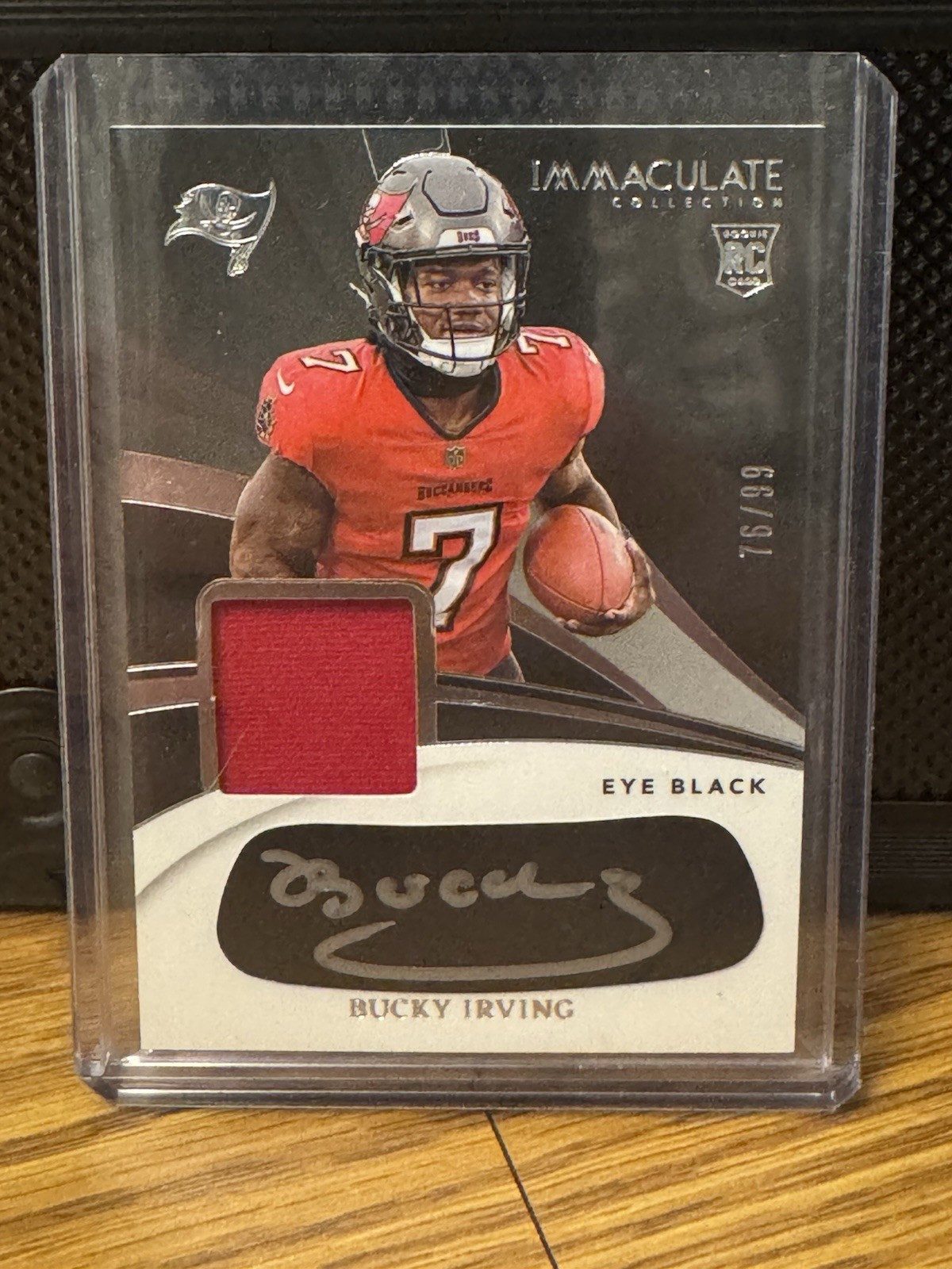 Bucky Irving Panini Immaculate Collection Immaculate Rookie Eye Black Jersey Autographs #EYEBIR Base