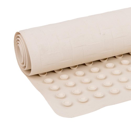 Mainstays 18" X 36" Rubber Bathtub Mat with Suction Cups White Machine Washable - Picture 6 of 6
