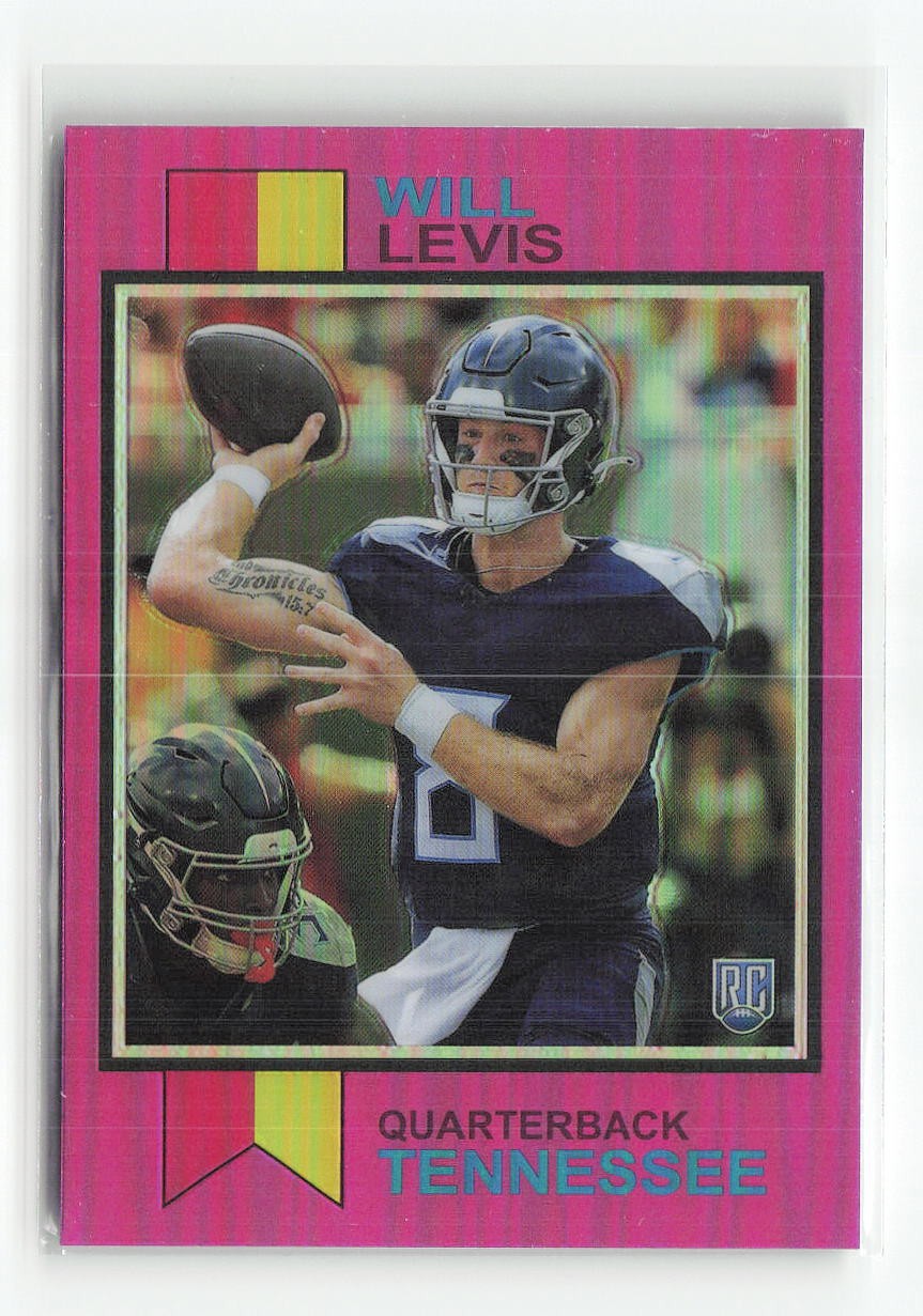 2023 Topps Composite #1973-25 Will Levis 1973 Topps Football Pink Refractor