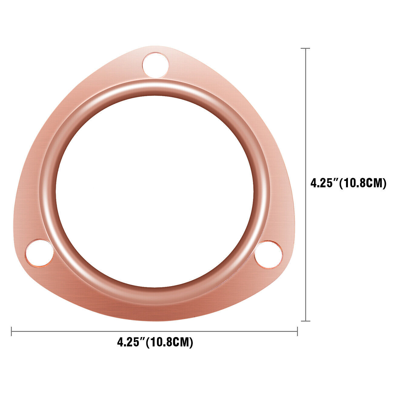 2x 3" Copper Header Exhaust Collector Gaskets Reusable 3Bolt for SBC