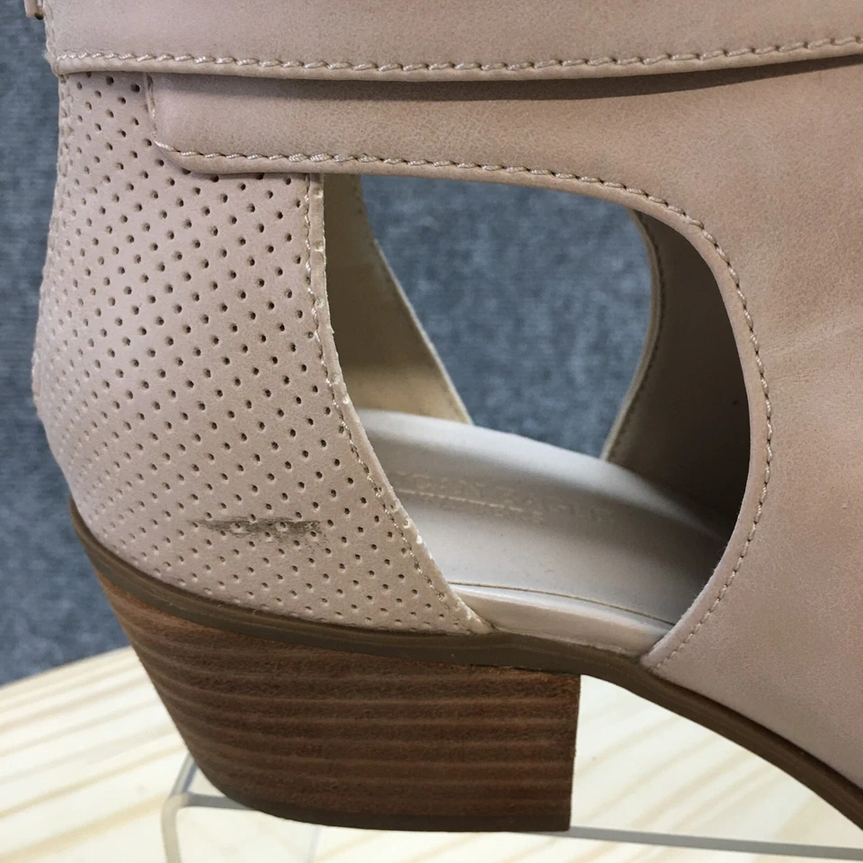 American Eagle Outfitters Boots Womens 9 Ankle Booties Heels 3942 Beige Buckle Foto 2 de 4