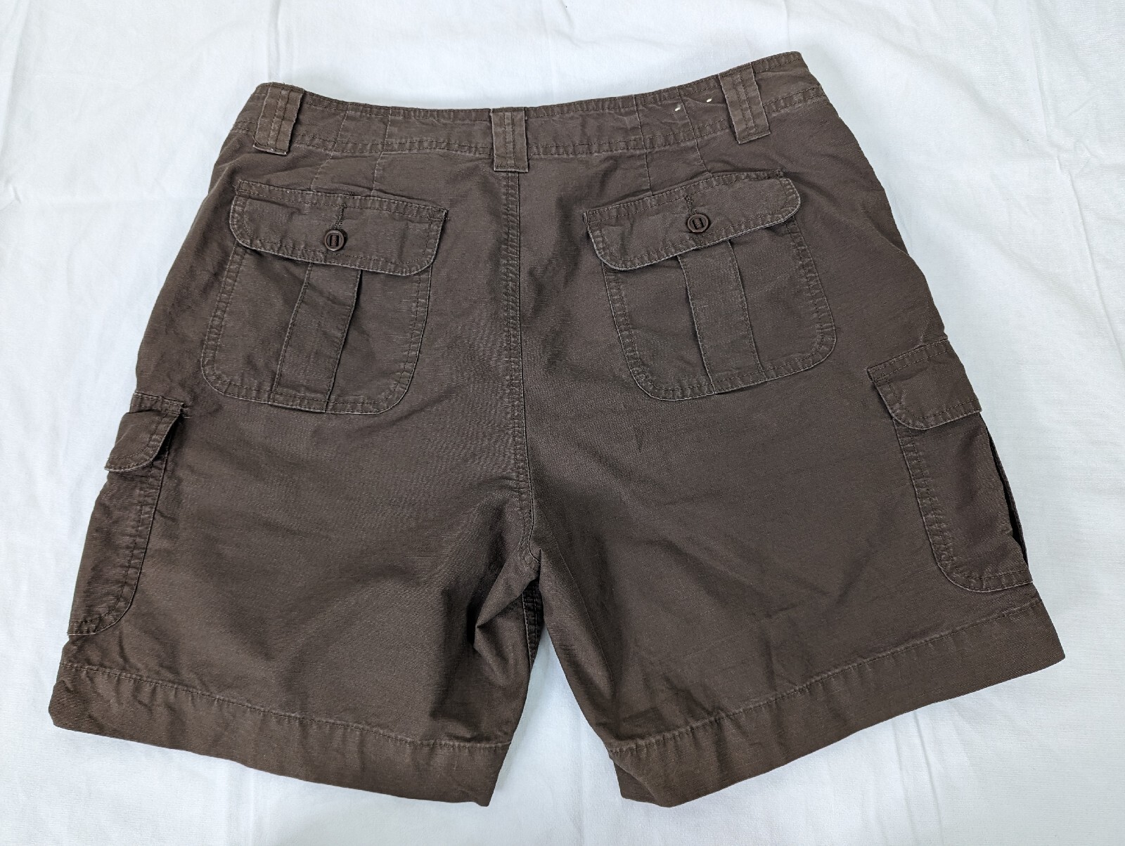 Cabelas Cargo Shorts Womens 14 Brown Cotton Stretch O… Gem