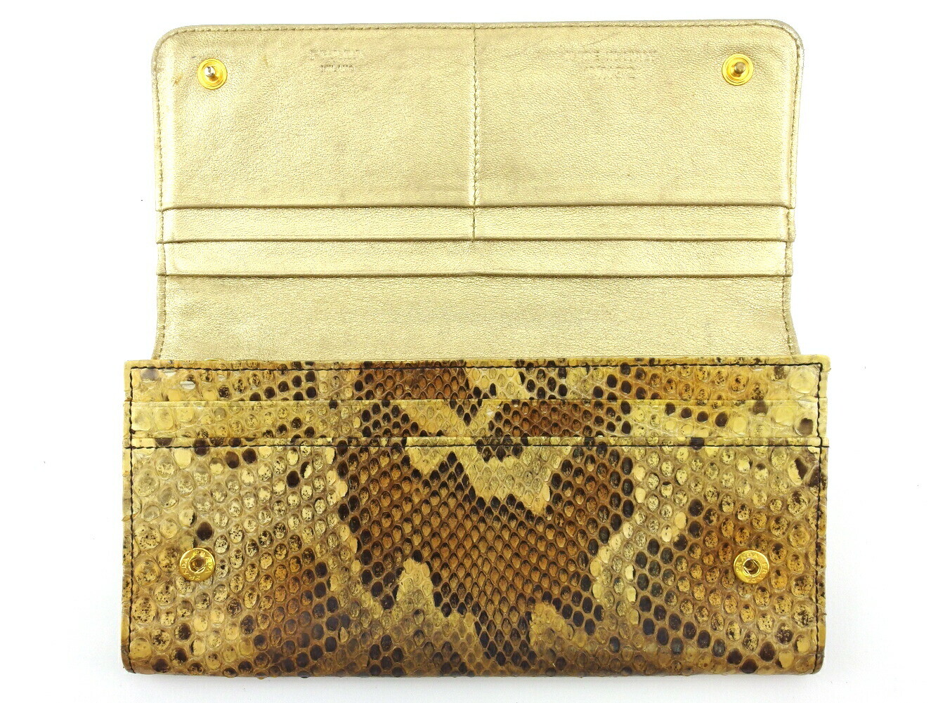 Prada Wallet Python Beige Python Leather Authenti… - image 5