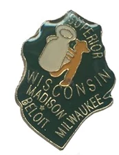 Pack of 3 State of Wisconsin Bike Motorcycle Hat Cap Lapel Pin HP491