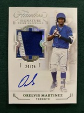 2022 Panini Flawless Signature Orelvis Martinez Patch Auto /25 Blue Jays Rookie