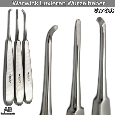Zahnextraktion Wurzelheber nach Warwick Zahn Luxieren Elevator Zahnchirurgie 3er