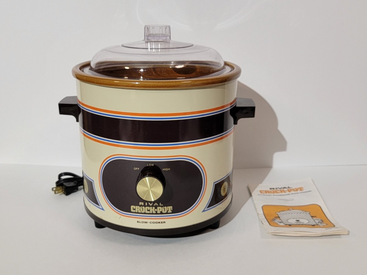Vintage Rival Crock Pot Slow Cooker 3½ Quart Stoneware Model 3100