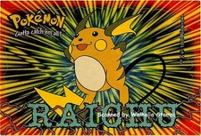 POKEMON STICKER, Raichu, A&A Vintage vending machine sticker, MADE IN USA, 1999
