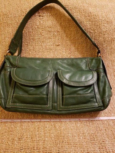 Fossil 75082 Green Leather Shoulder Bag 