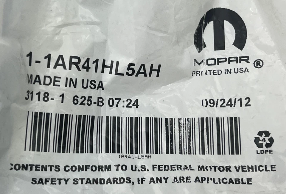 1AR41HL5AH New Left Driver Side Grab Handle for 2011-2016 Grand Caravan and T/C Foto 3 de 3