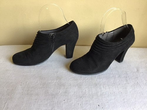 Womens Aerosoles Starring Role Black Suede Ankle Boots High Heel Booties US 7 - Picture 5 of 7