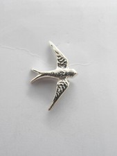 Spilla da giacca con Rondine in Argento 925 - pins - uccello - Balestruccio -