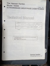 Harman Kardon TD262 Service Manual Cassette Deck
