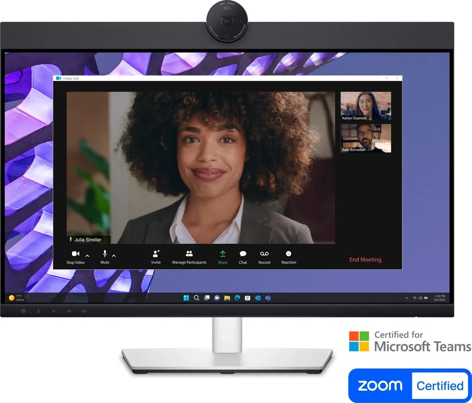 Dell P2424HEB 23,8-Zoll Monitor IPS FHD 1920x1080 USB-C DP HDMI LAN Webcam 5ms