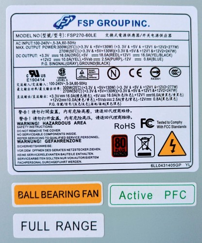 HP Pavilion S3240JP,IBM 45P6204,SurePOS 300 4810-3H,SurePOS 300 4810-E3H,1U PSU - Picture 10 of 12