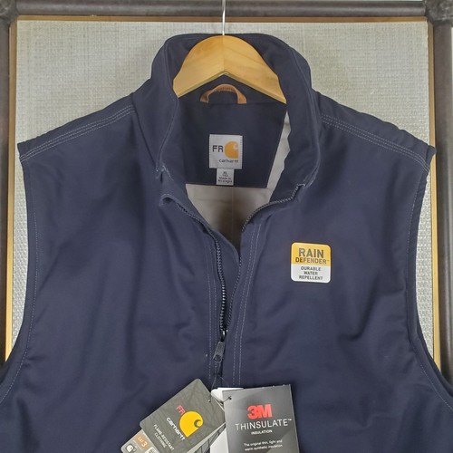 CARHARTT Sz XLT NEW Flame Res FR Thinsulate Rain Defender Mens Vest $225 XL Tall - Picture 3 of 22