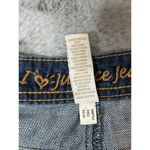 Justice Girls 14R Distressed Denim Cut-Off Jeans Simply Low Low-rise Shorts - Picture 7 of 10