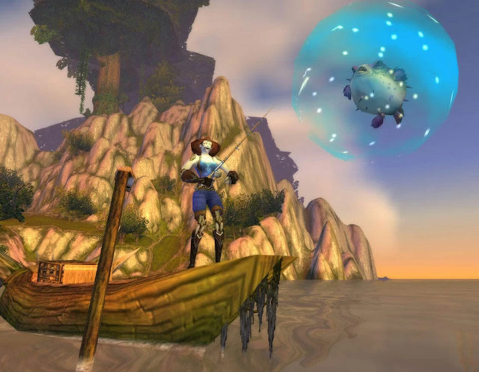 WOW World of Warcraft TCG Loot Card Bloat the Bubble Fish WOW Purple Puffer Pet - Image 2 of 4