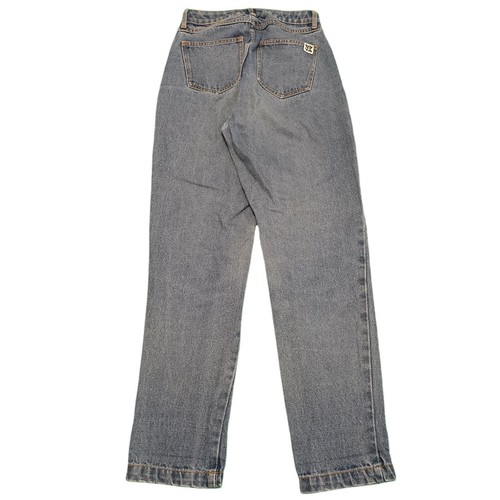 Pantalones de mezclilla para mujer Lucy & Yak azul desteñido cónico UK XS 6 W24 - Imagen 2 de 7