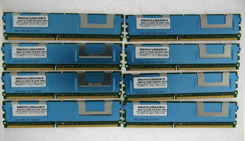 Server RAM 32GB 8x 4GB PC2 5300F ECC FB-DIMM FIT Apple Mac Pro 2006 1,1 2007 2,1 - Image 3 of 3