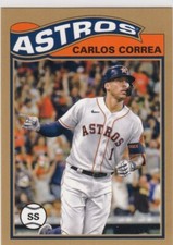 2021 Topps 70th UK CARLOS CORREA 1978-79 Redux Gold #SR-11 18/25 Astros