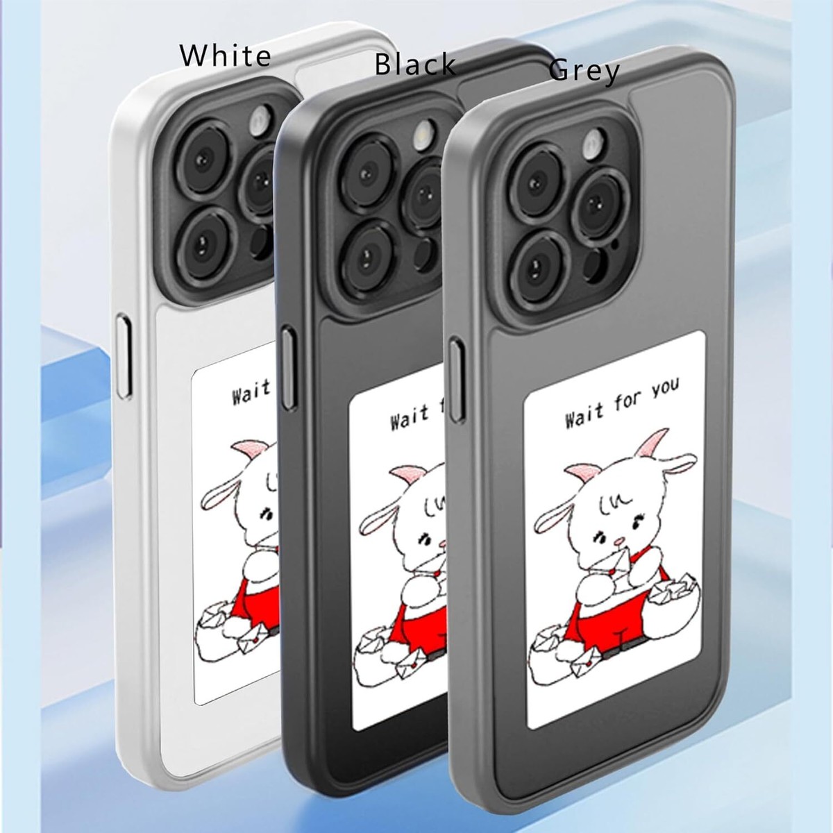 Case Compatible With iPhone NFC E Ink Smart Display for Photos images iPhone 16 Pro Max Black Case Compatible With iPhone NFC E Ink Smart Display for Photos images iPhone 16 Pro Max Black