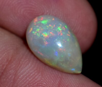 Natural Multi Fire Opal Cabochon 1.80 Ct Certified Loose Gemstone