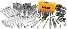 Mechanics Tools Kit and Socket Set, 142-Piece, 1/4 & 3/8" Drive, MM/SAE (DWMT...