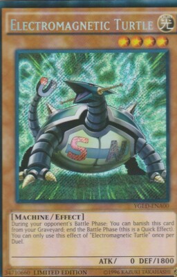 YUGIOH HOLO CARD ELCTROMAGNETIC TURTLE YGLD-ENA00 LIMITED EDITION