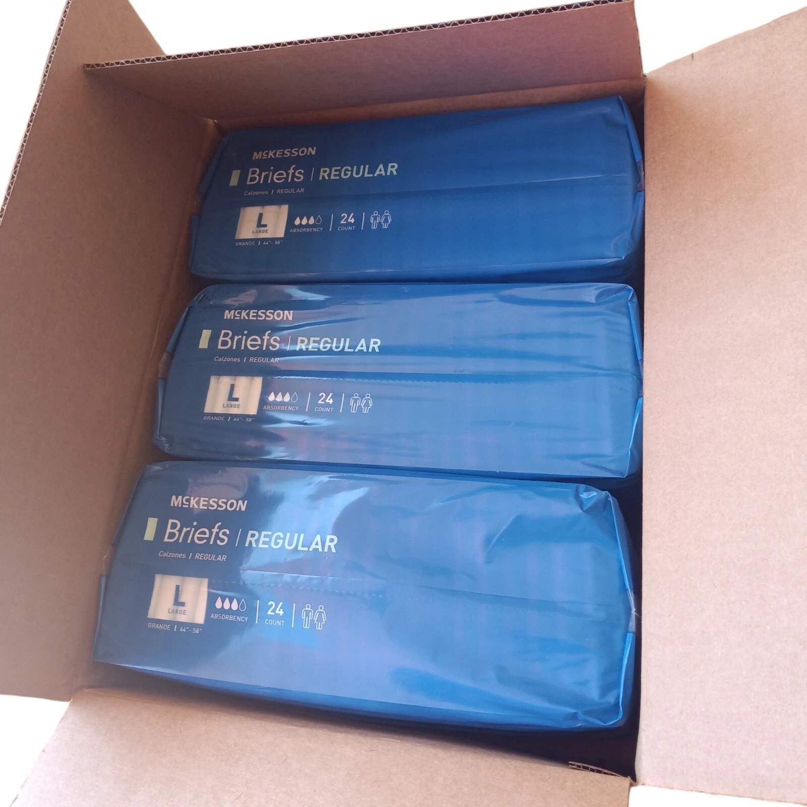 CASE McKesson Adult Disposable Underwear Diapers / LARGE / 72 Ct / Pull On, NEW