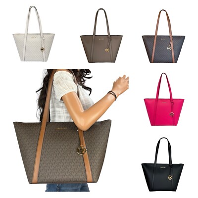 MICHAEL KORS PRATT LARGE TOP ZIP CARRYALL TOTE SHOULDER BAG | eBay