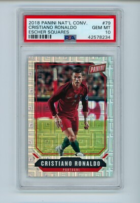 その他 2018 PANINI CRISTIANO RONALDO PSA10 2018 Cristiano Ronaldo Panini The National Escher Squares