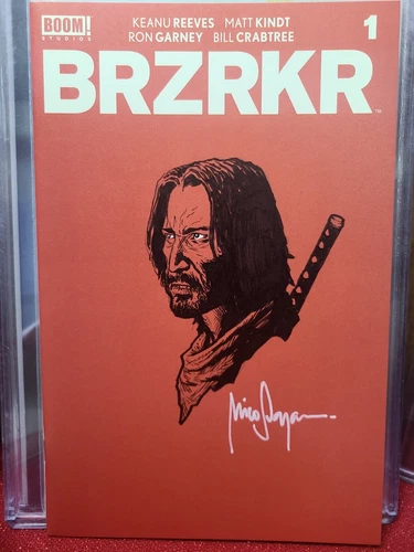 BRZRKR #1 Mico Suayan Signed & Remarked Red Sketcg Cover Fine/NM