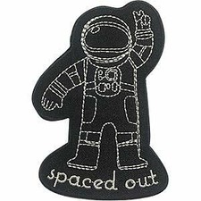 Space Spaced Out Astronaut - Sew Iron on, Embroidered Original Artwork - Patch
