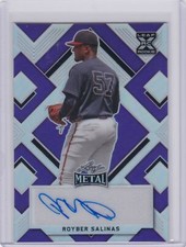 2022 Leaf Metal Auto Prism Purple Royber Salinas Athletics XRC 3/7