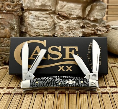 Case XX USA 2023 Gray Bone Alligator Skin 1/500 Small Congress Pocket Knife